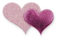 Pink Glitter Sticky Heart