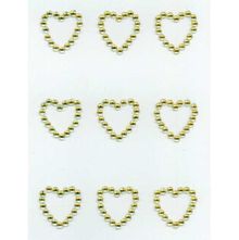 gold heart stickers