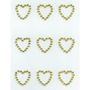 gold heart stickers