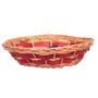 Red / Gold Round Tray Two Tone