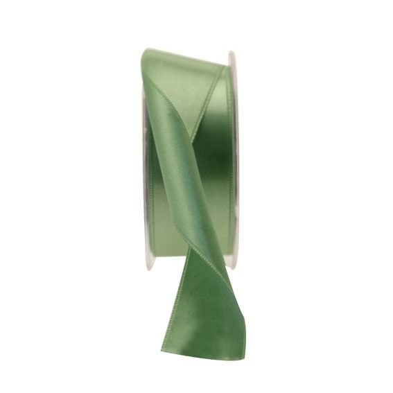 35mm Moss Green Satin Ribbon