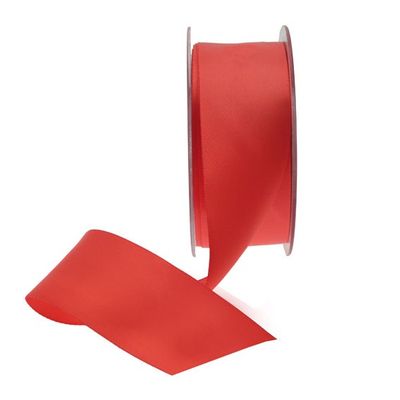 35mm Bright Red Satin Ribbon