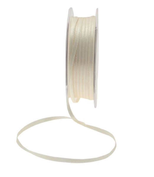 3mm Cream Satin Ribbon Reels x 50m