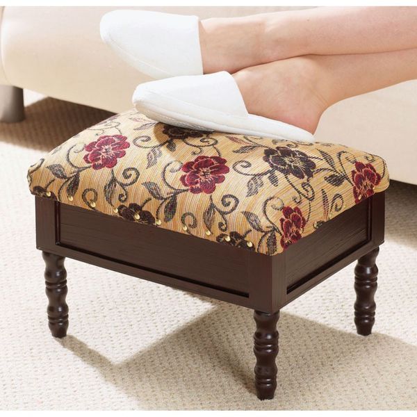 Gablemere Storage Footstool - Open