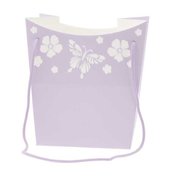 Small Purple Butterfly Hand Tie Bag