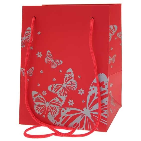 Red Butterfly Hand Tie Bag