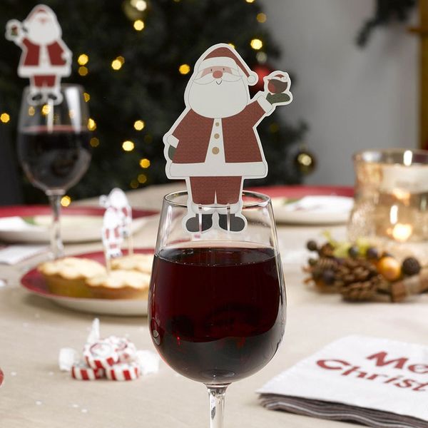 Let It Snow - Father Christmas Glass Decoration