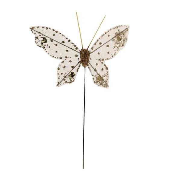 7cm Gold Gauze Butterfly