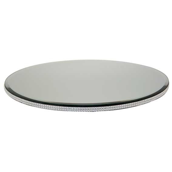 Diamante Edge Mirror Plate (20cm) Easy Florist Supplies