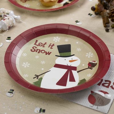 Let its Snow Snowman Plate