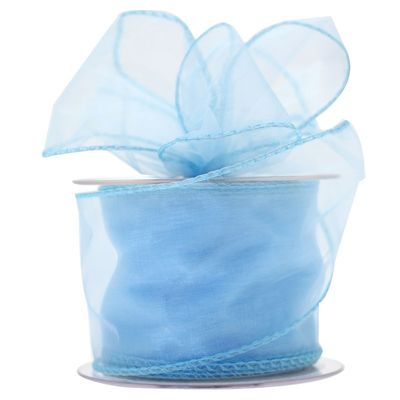 70mm Baby Blue Chiffon Ribbon