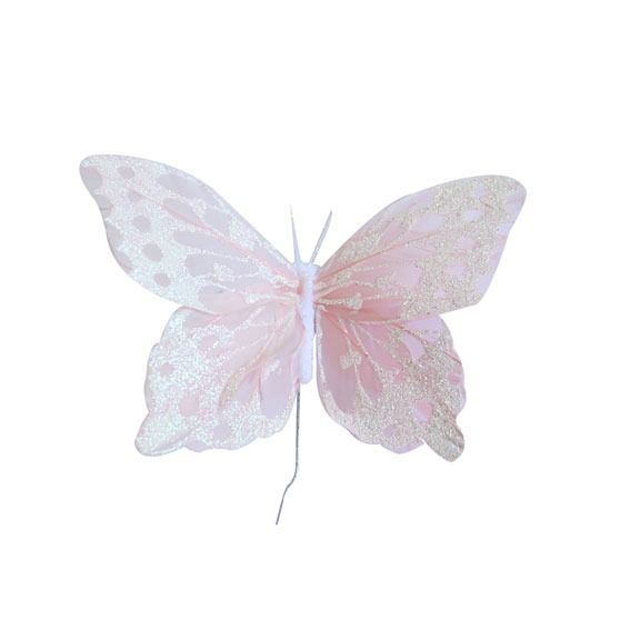 Pink Feather Butterflies