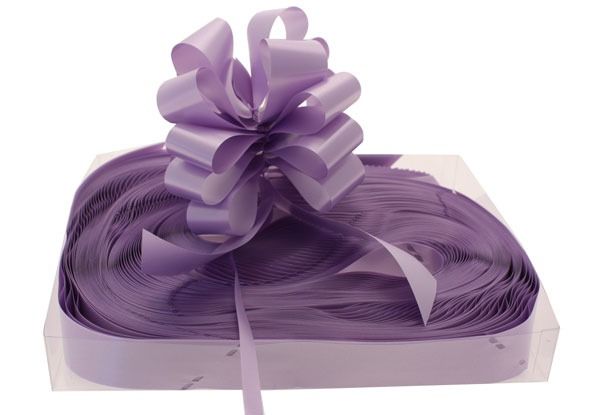 Lavender Pull Bow and Box