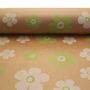 Green & White Fleur Kraft Paper