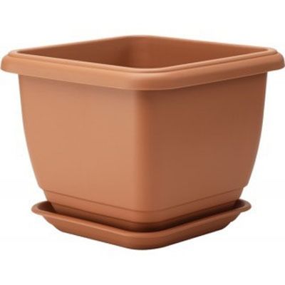 Stewart Balconnaire Square Planter - Terracotta