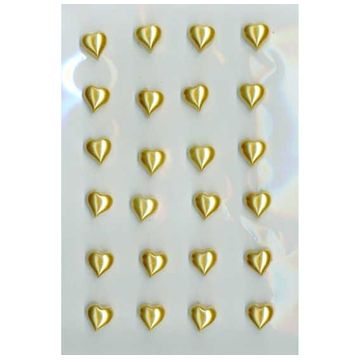 Gold Pearl Heart Stickers