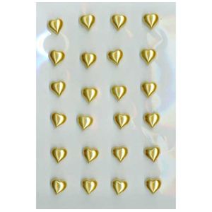 Gold Pearl Heart Stickers