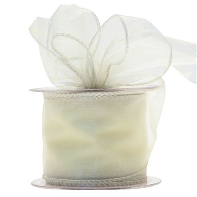 70mm Cream Chiffon Ribbon