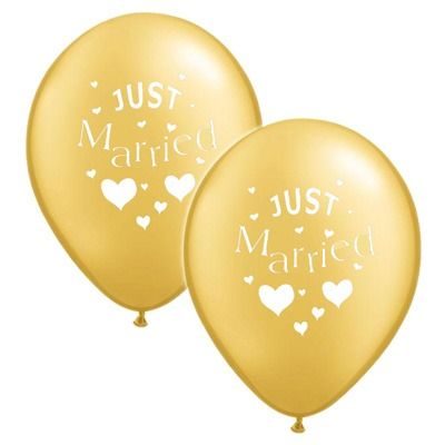 Gold Just Married Balloon