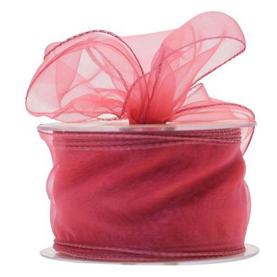70mm Rose Chiffon Ribbon