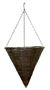 Round Cone Black Rattan Hanging Basket