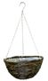 14 inch Round Black Rattan Hanging Basket