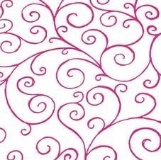 Cerise Scroll Cellophane