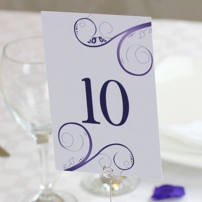 Navy Blue Love Birds Table Numbers