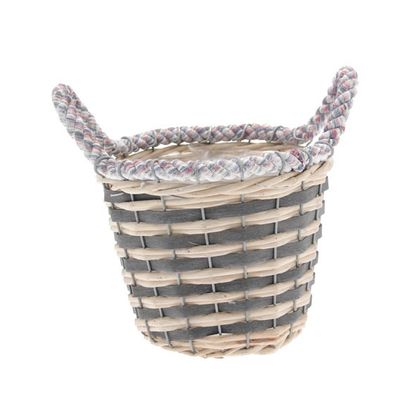 Round Basket with Rope Ear Handles