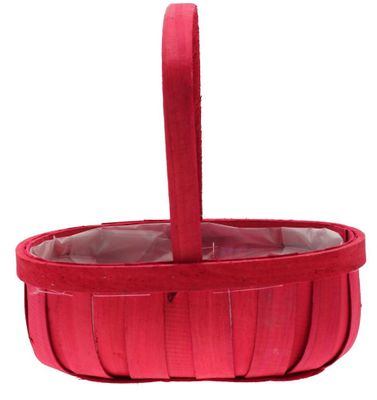 Red Softwood Trug Basket