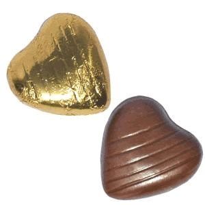 Gold Chocolate Foil Hearts