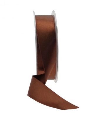 25mm Satin Ribbon Brown