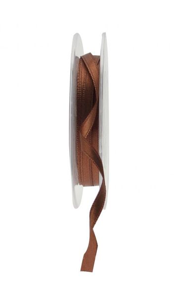 6mm Satin Ribbon Brown