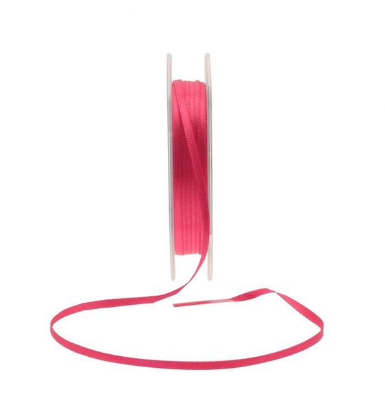 3mm Satin Ribbon Cerise