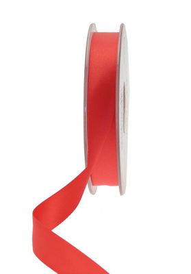 15mm Satin Ribbon Bright Red