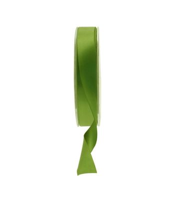 15mm Satin Ribbon Moss Green