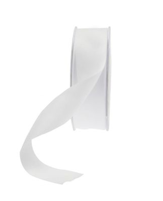 25mm Satin Ribbon White