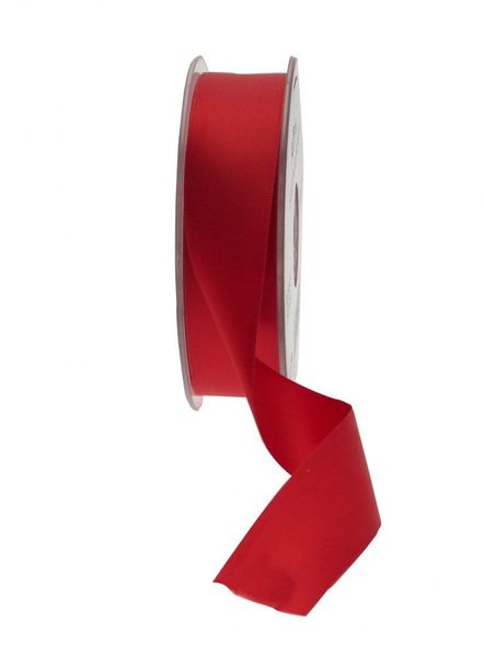 25mm Satin Ribbon Deep Red