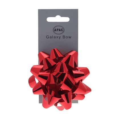 Metallic Red Sticky Bow