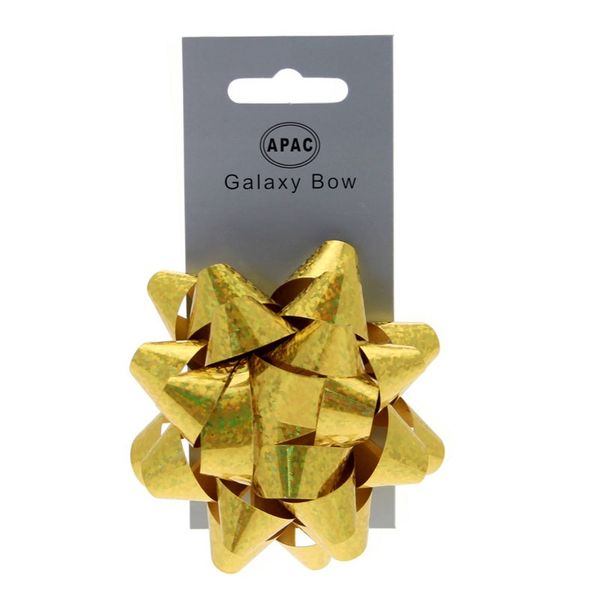 Holographic Gold Sticky Bow