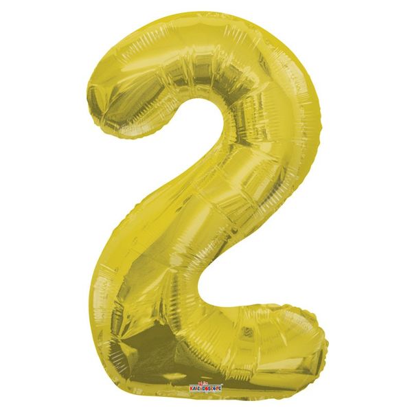Big Number 2 Gold Balloon