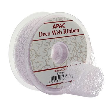 White deco web ribbon