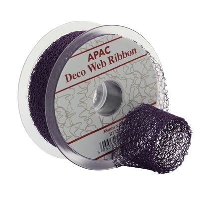 Purple Deco Web Ribbon