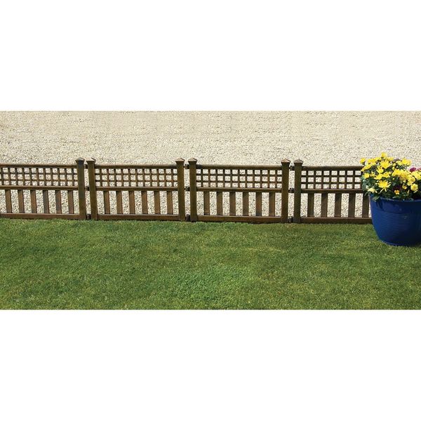 Pack of 4 Garden Fence Panels - Bronze | Garden Mall