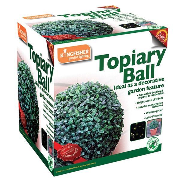 Kingfisher LED Lit Topiary Ball - Packaged