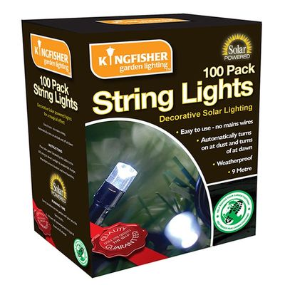 Kingfisher Solar Powered String Lights - Boxed