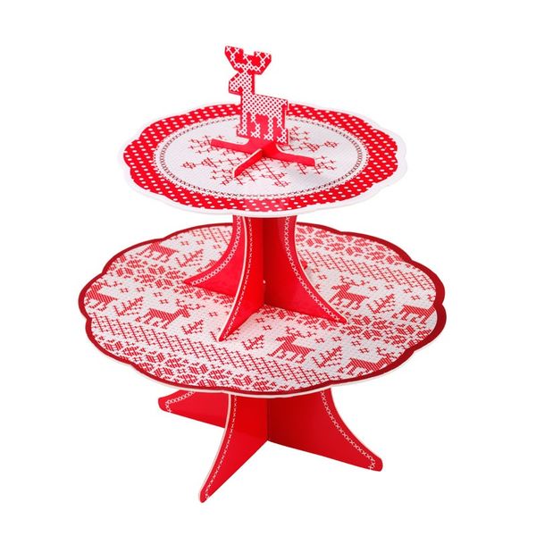 Cross Stitch Christmas Cake Stand