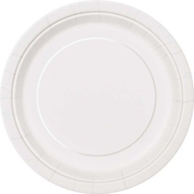 White Round Paper Plate