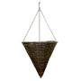 APAC Black Rattan Cone Hanging Basket