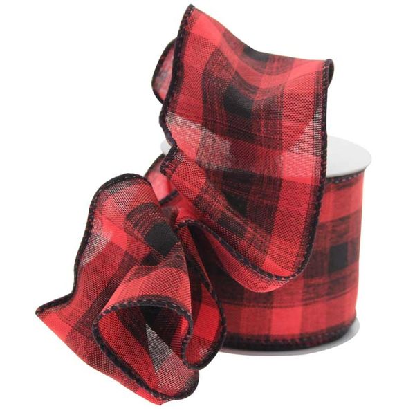 Red and Black Chequered Ribbon